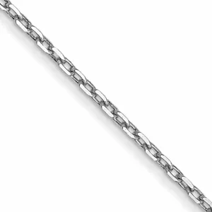 10k White Gold Diamond Cut Cable Chain .8MM