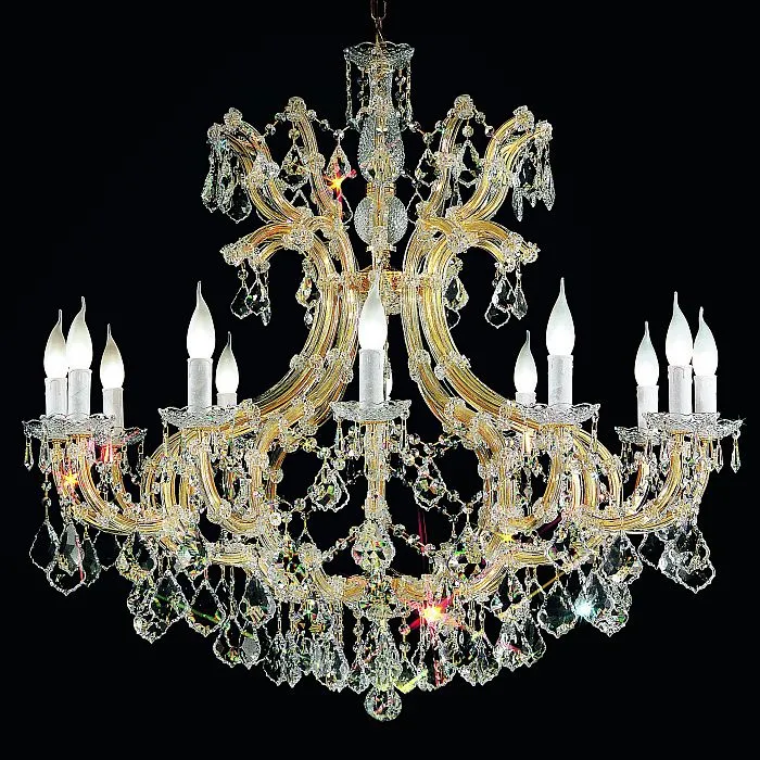 12 Light Crystal Glass Chandelier