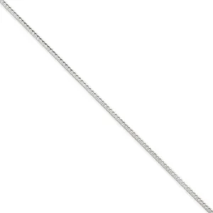 1.45mm Sterling Silver Diamond Cut Solid Round Franco Chain Necklace