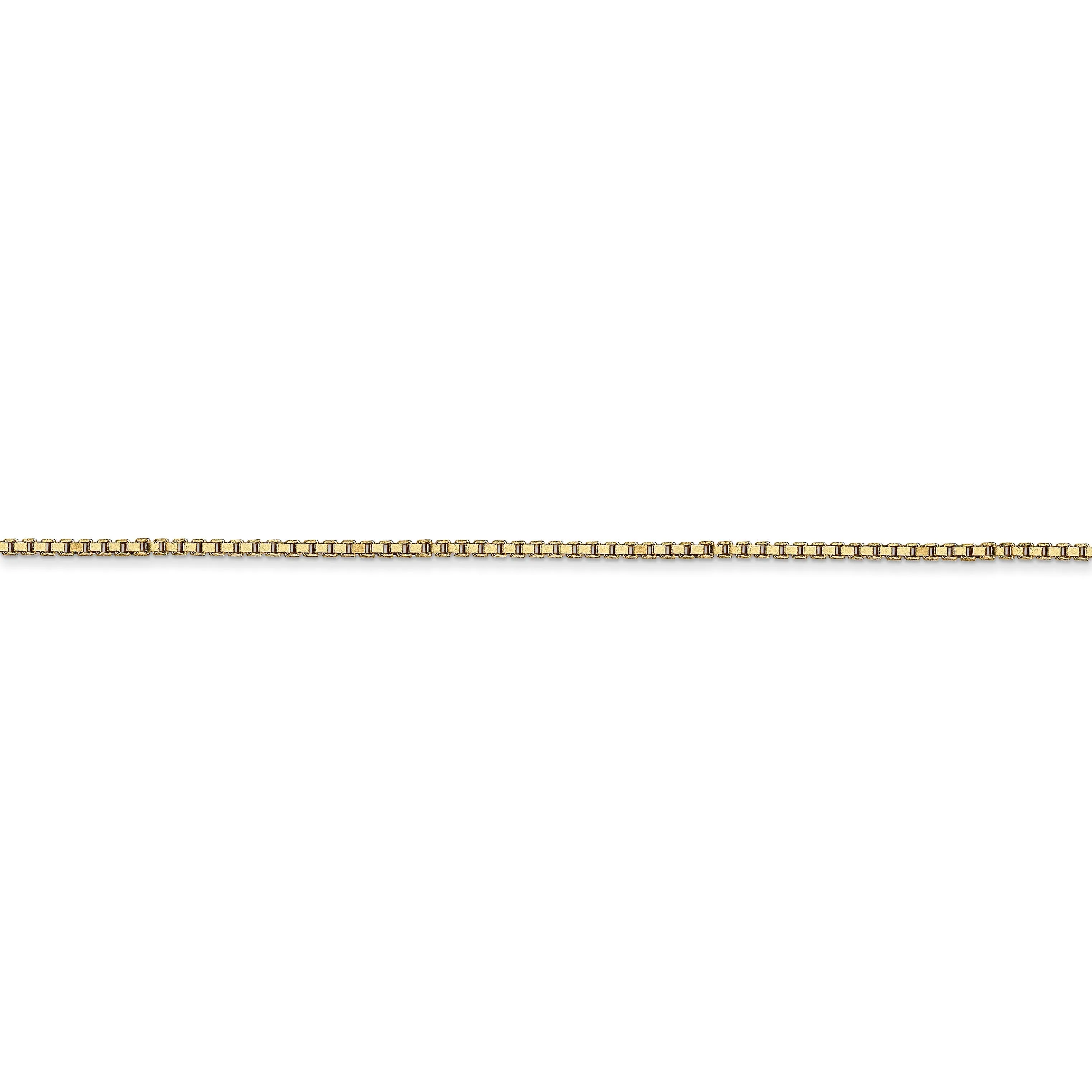 14k Yellow Gold 1.00mm Polish Solid Box Chain