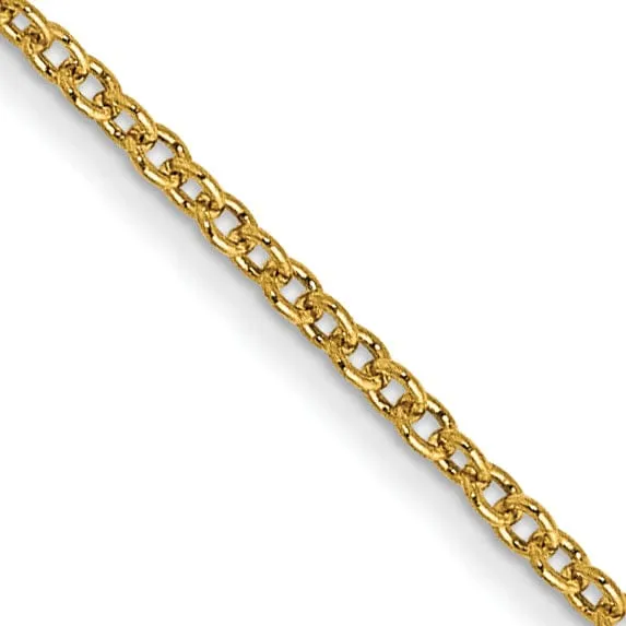 14k Yellow Gold 1.00mm Solid Polish Cable Chain