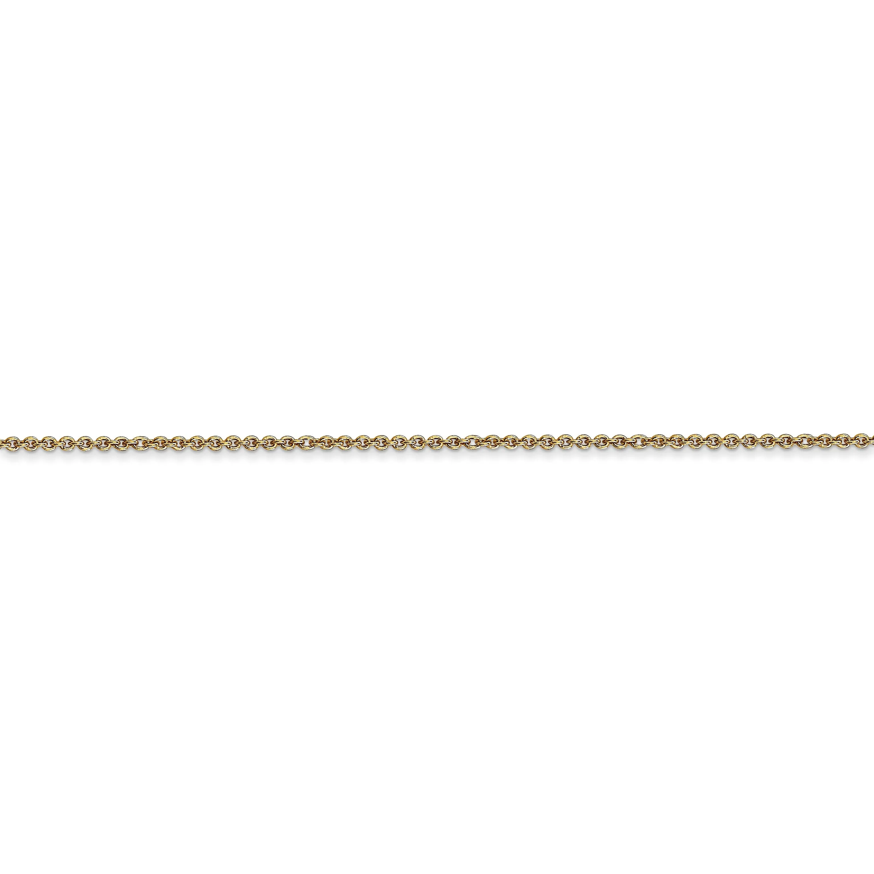 14k Yellow Gold 1.00mm Solid Polish Cable Chain