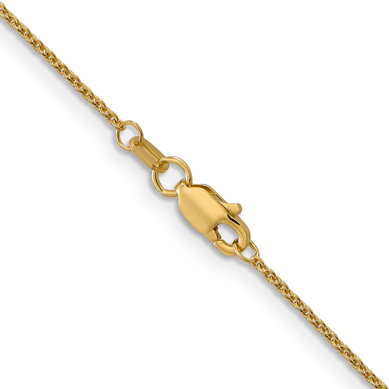 14k Yellow Gold 1.00mm Solid Polish Cable Chain