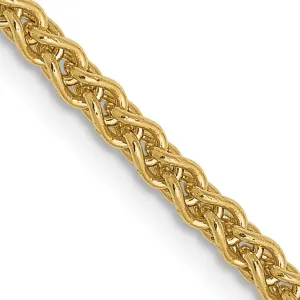 14k Yellow Gold 2.1mm Spiga Wheat Chain