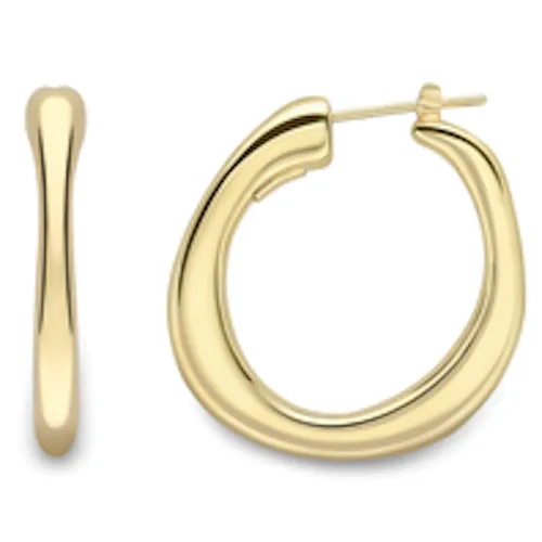 18ct Organic Gold hoop earrings