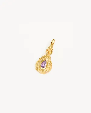 18k Gold Vermeil With Love Birthstone Annex Link Pendant - February