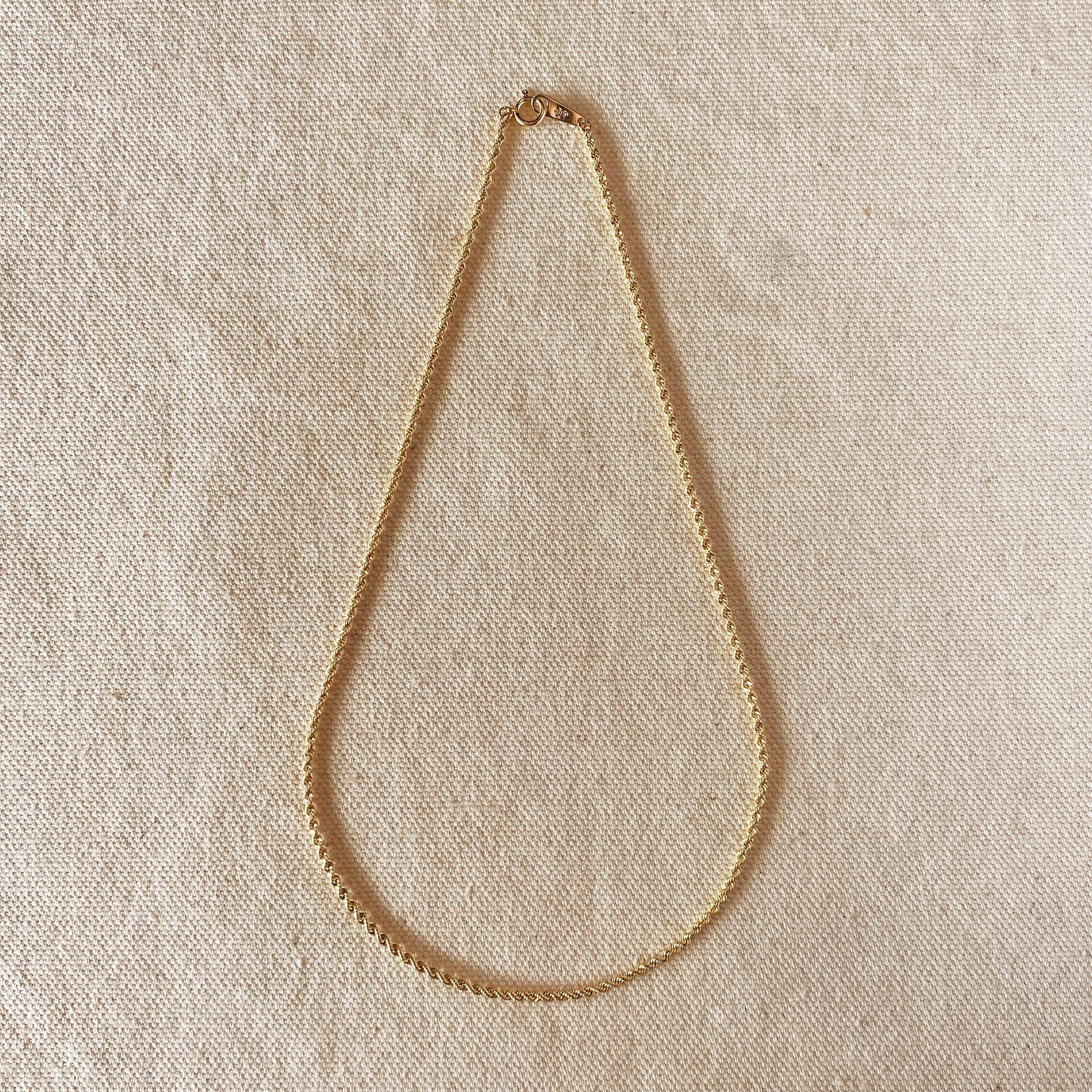 18k Solid Gold Rope Chain