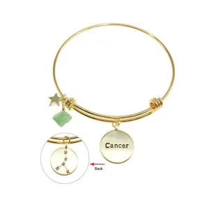 20 KARAT GOLD PLATED CANCER ZODIAC BRACELET