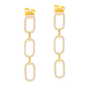 .88ct 18k Yellow Gold Diamond Drop Earrings