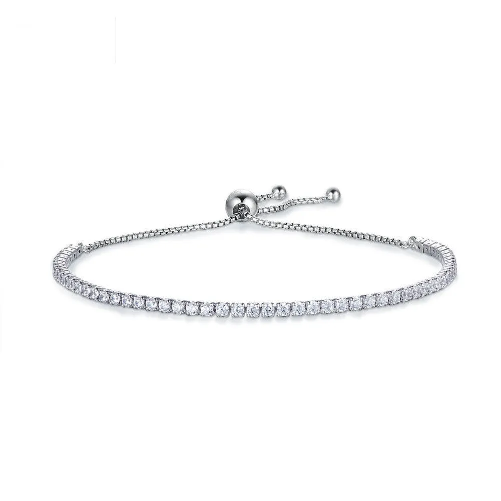 Adjustable Diamond Tennis Bracelet