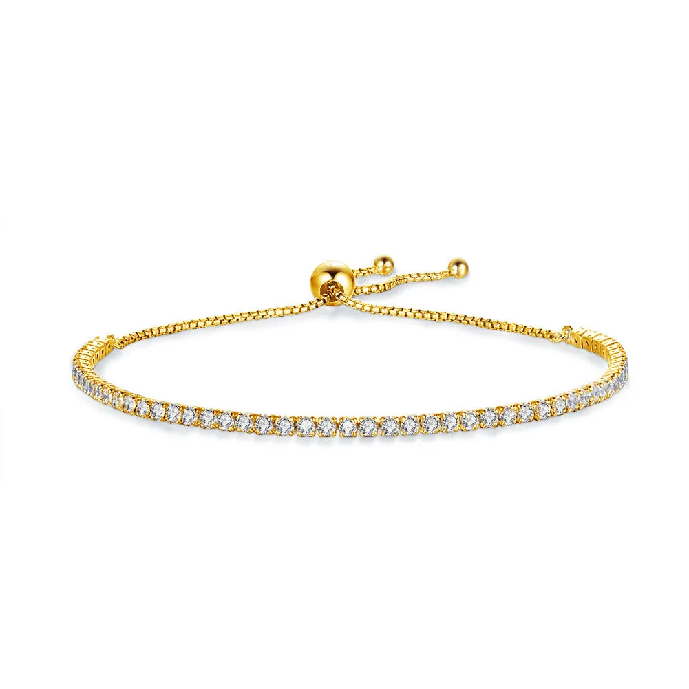 Adjustable Diamond Tennis Bracelet