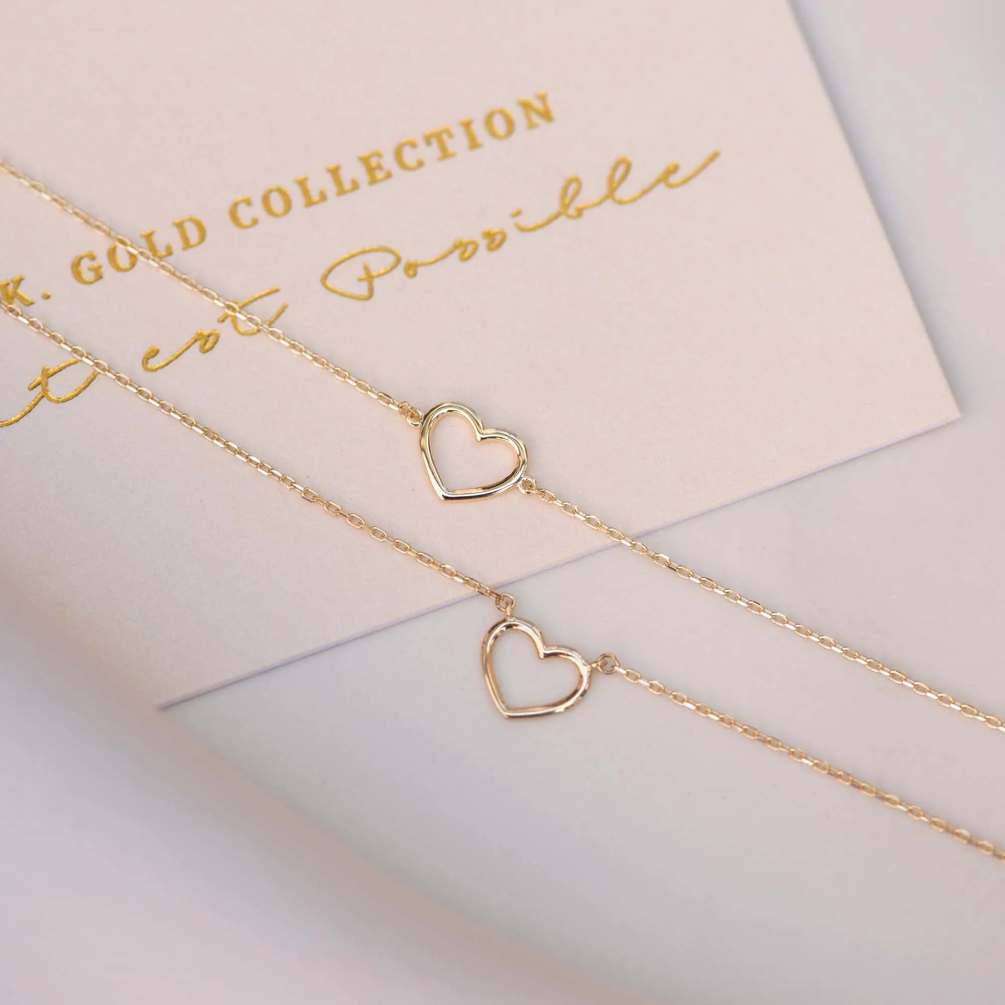 Belleville Amore 14 karat gold necklace with heart