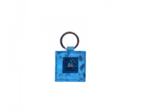 BLUE SQUARE KEY RINGS