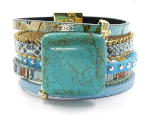 Blue turquoise bracelet