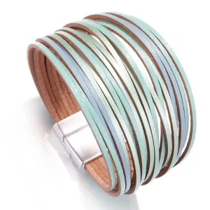 Boho Multilayer Mint Leather Bracelet