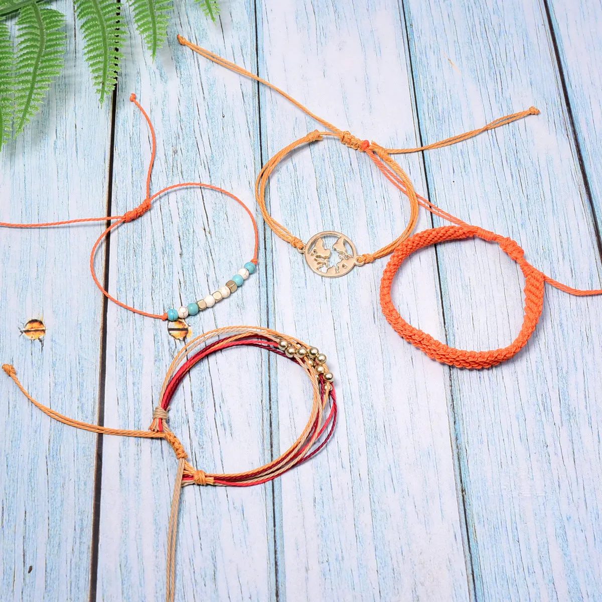 Braided Bracelet Summer Wax Line Boho Style Friendship Hand Strap