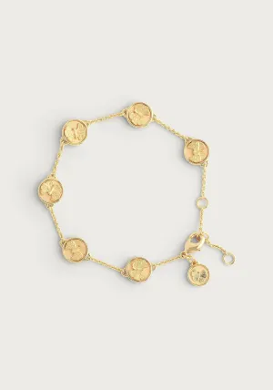 Butterfly Coin Charm Bracelet