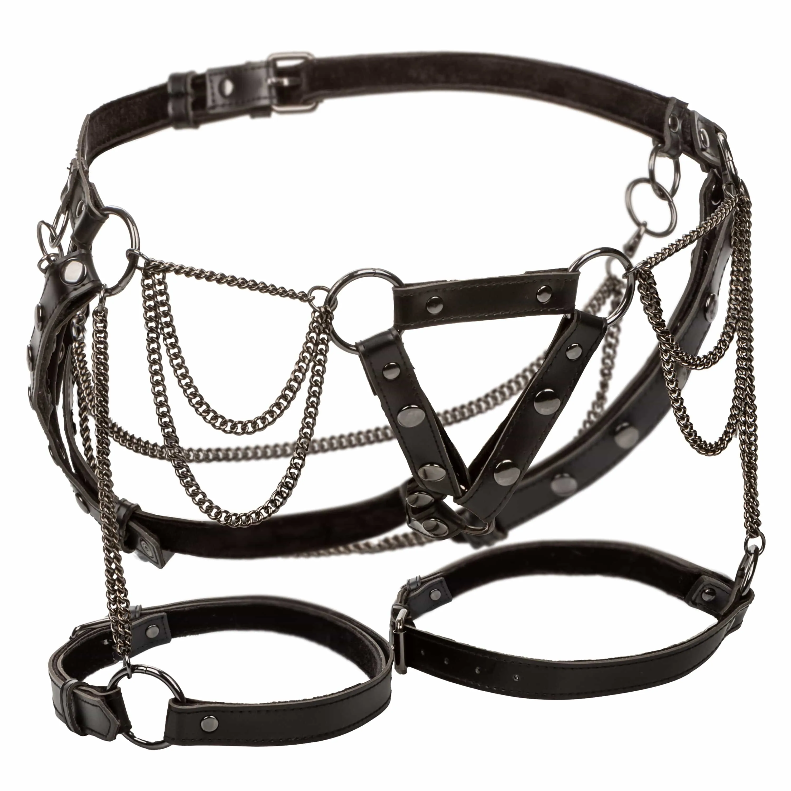 California Exotics - Euphoria Collection Thigh Harness With Chains Dress Accessory (Black)