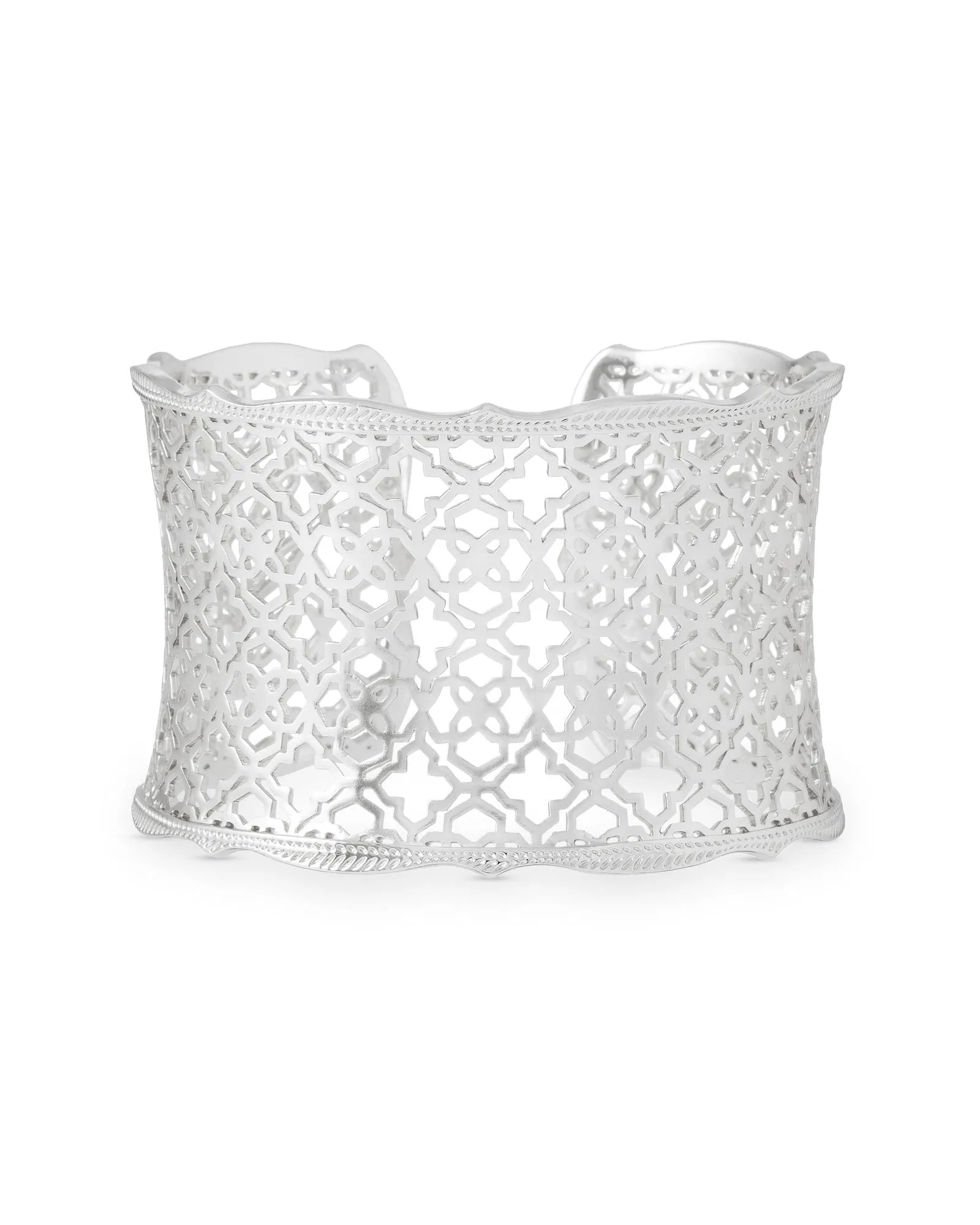 Candice Silver Cuff Bracelet In Silver Filigree Mix