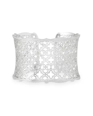 Candice Silver Cuff Bracelet In Silver Filigree Mix