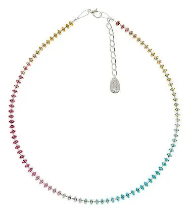 Carrie Elspeth Ombre Rainbow Haematite Gemstone Necklace