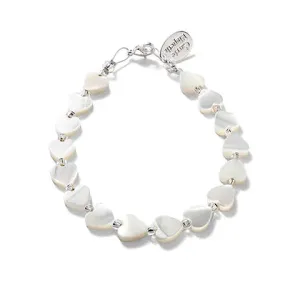 Carrie Elspeth Shell Hearts Mother Of Pearl Beaded Bracelet