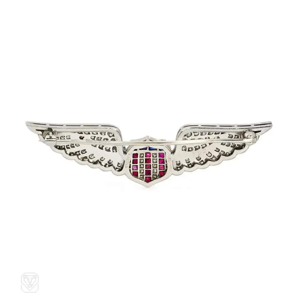 Cartier 1940s multi-gem patriotic brooch