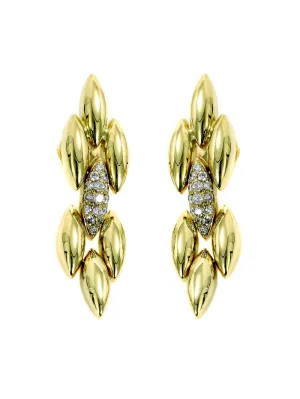 Cartier Gentiane Diamond Gold Earrings