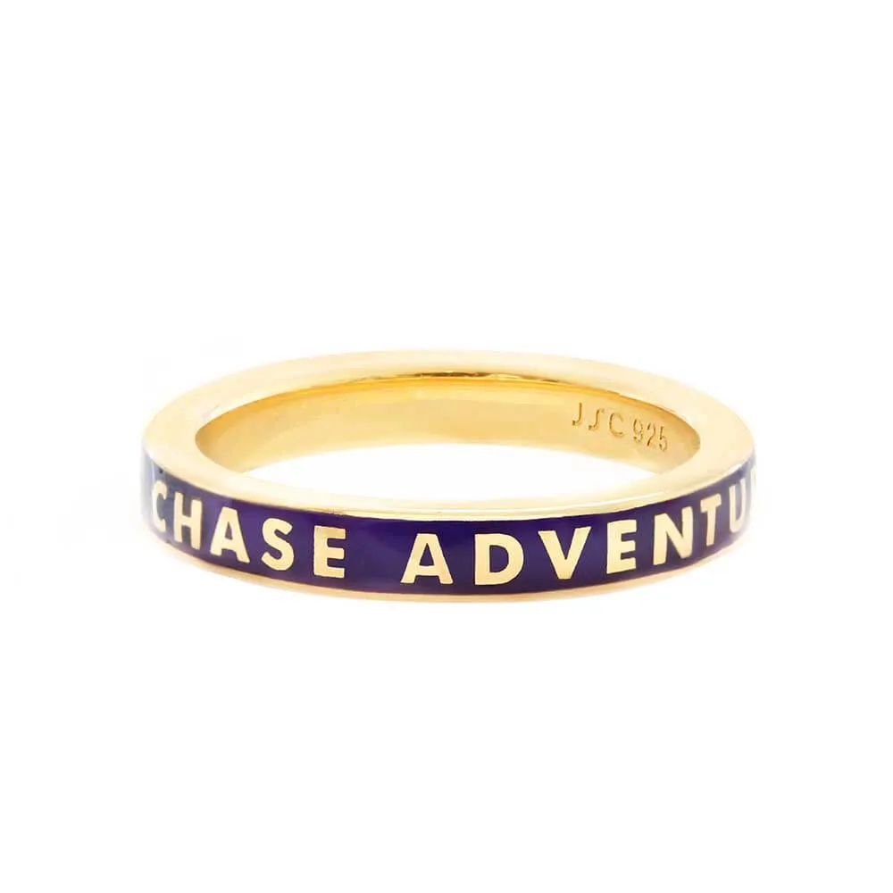 Chase Adventure Ring, Purple Enamel, Gold