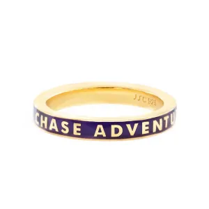 Chase Adventure Ring, Purple Enamel, Gold