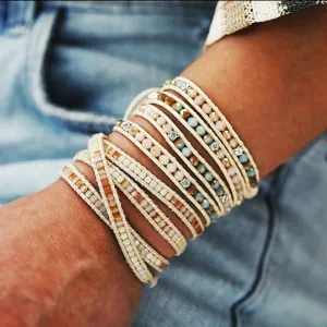 Chique Leather Wrap Bracelet