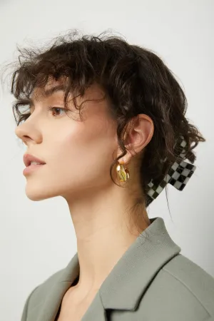 CHUNKY ABSTRACT EARRING