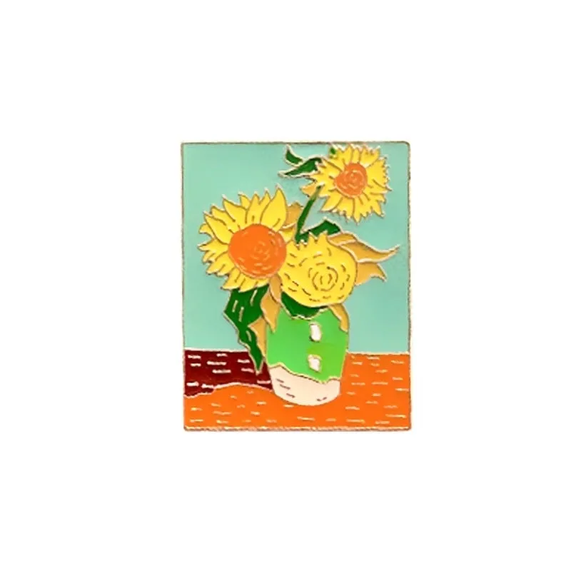 Classical Retro Pin Oil Painting Alloy Enamel Unisex Brooches