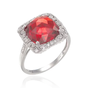 Classically Styled Passion Red Ring