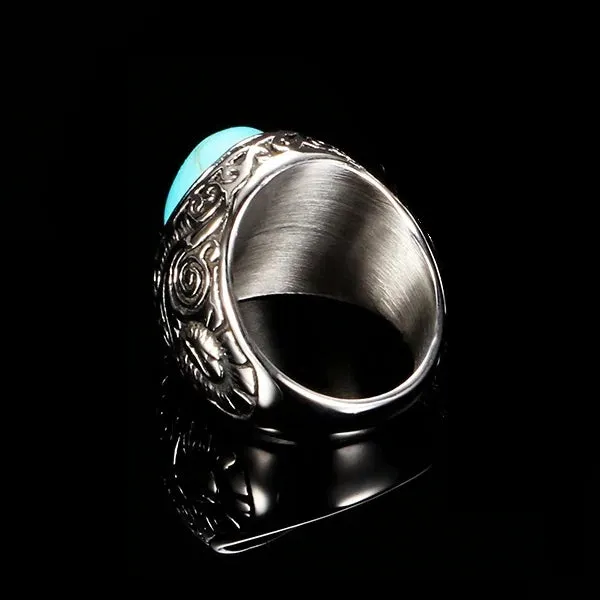 Classy Men Turquoise Stone Ring