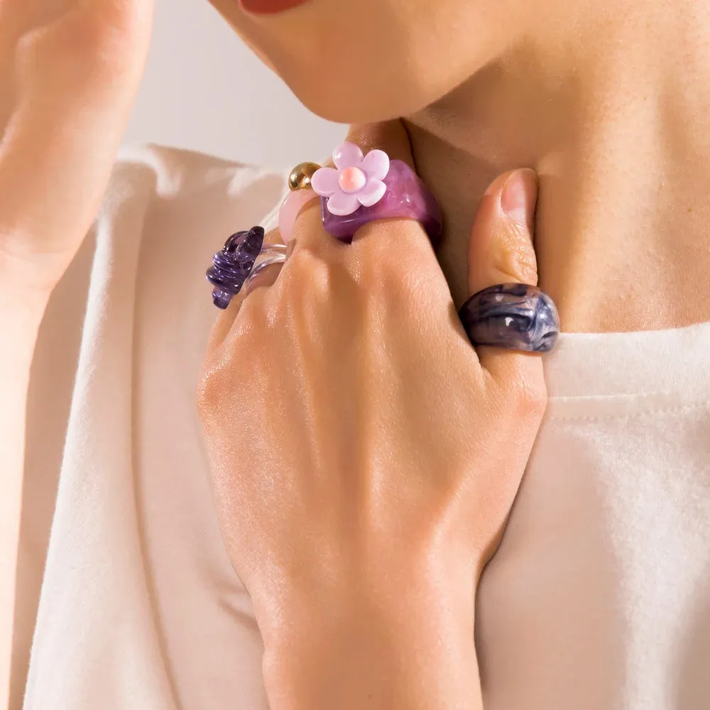 Colorful Acrylic Resin Rings