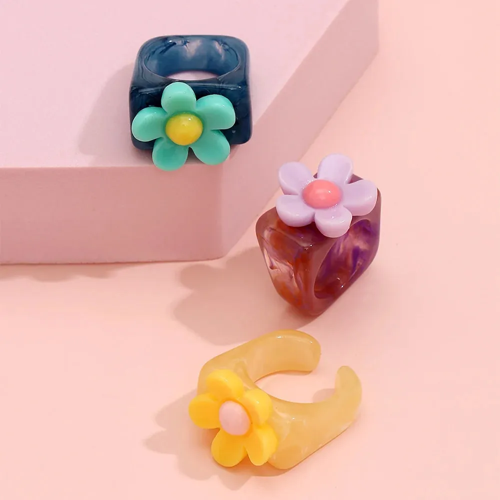 Colorful Acrylic Resin Rings