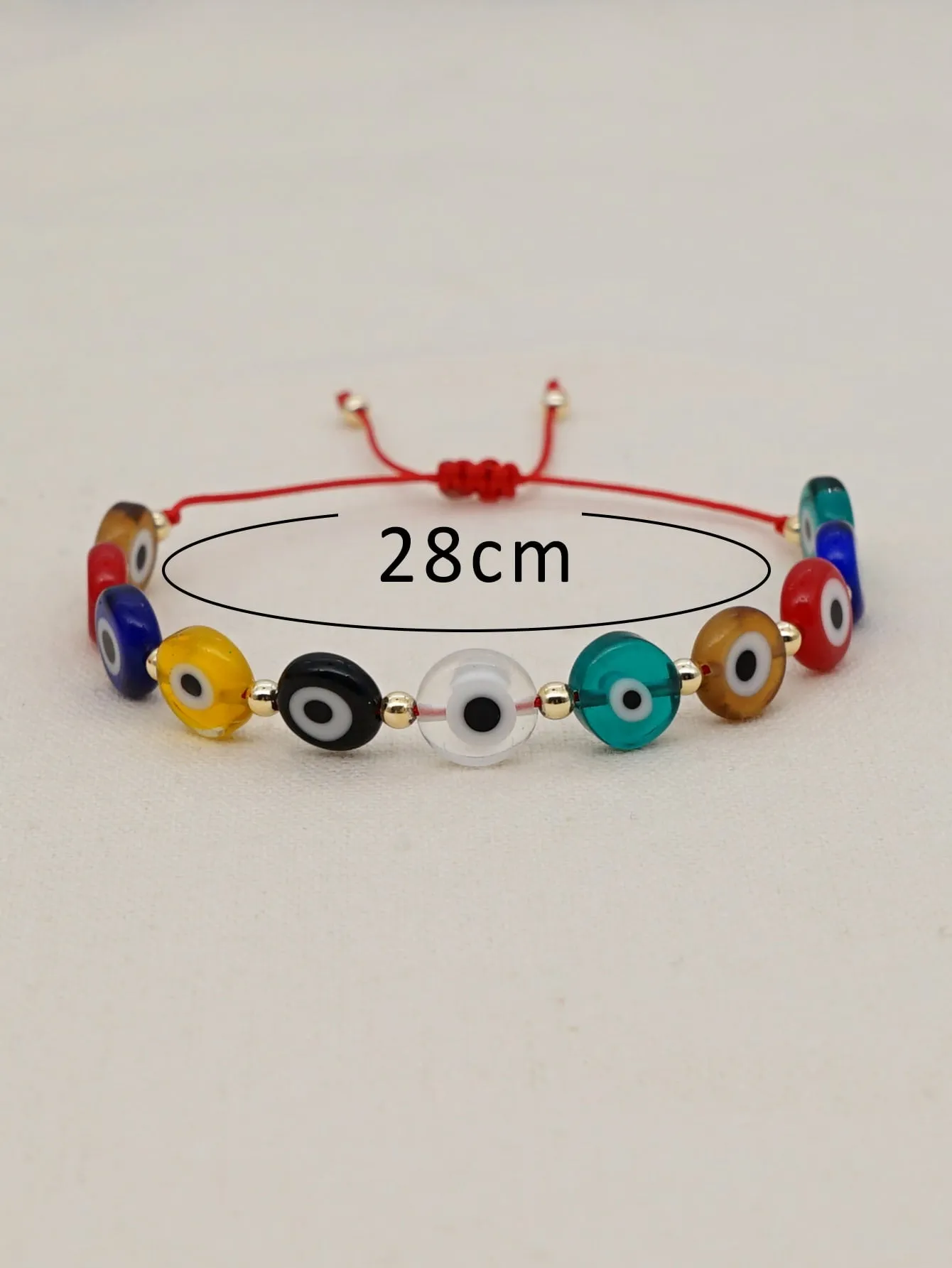 Colorful Eye Decor Bracelet Boho Crafted Creative Beads Adjustable Fit Bracelet