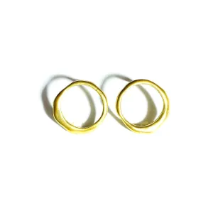 Curves gold plated earrings