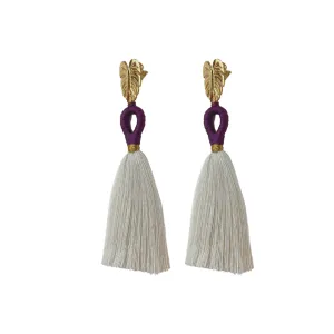 Dark Purple Mini Ballerina Earrings