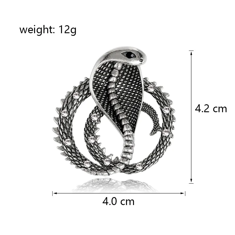 Elegant Retro Animal Alloy Rhinestones Unisex Brooches