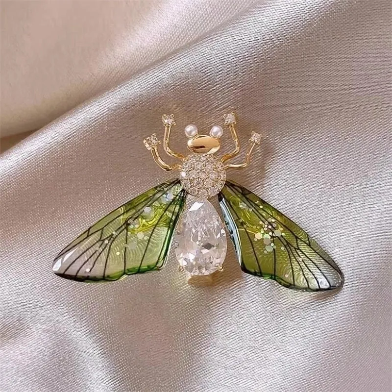 Elegant Retro Bee Alloy Resin Inlay Rhinestones Women's Brooches 1 Piece