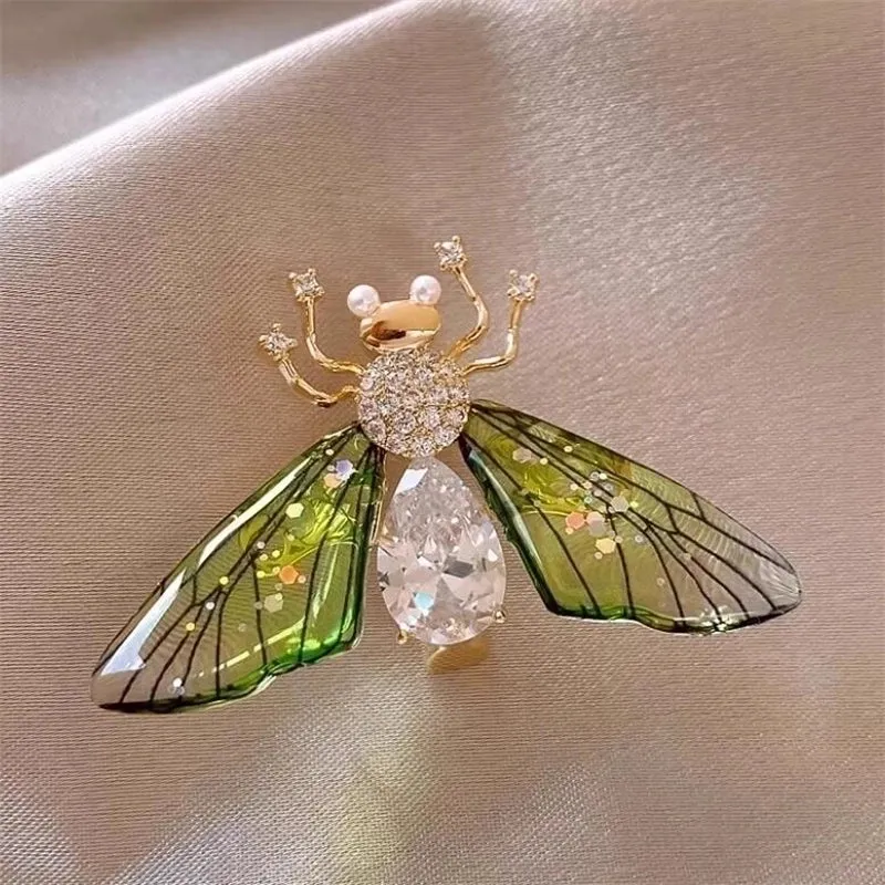 Elegant Retro Bee Alloy Resin Inlay Rhinestones Women's Brooches 1 Piece