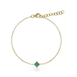 Emerald Clover Bracelet