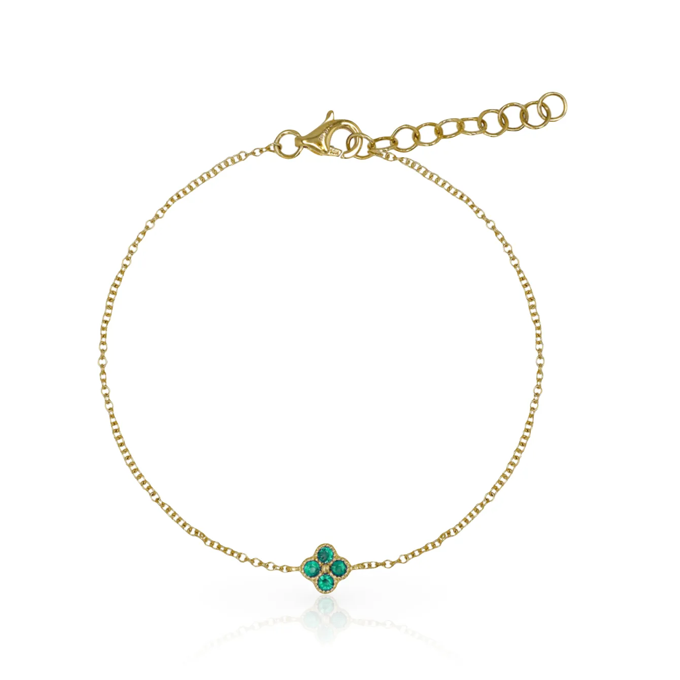 Emerald Clover Bracelet