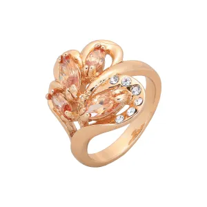 Fashion cluster fashion colorful cz Rose Gold rings