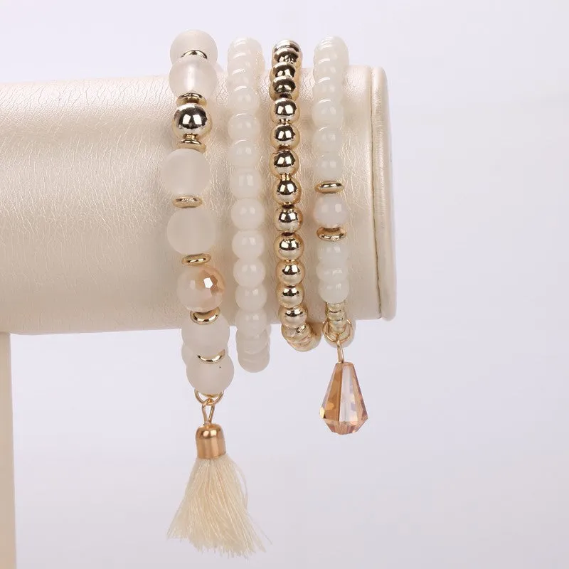 Fine Sterling Jewelry Bracelets & Bangles Pearl Bracelet For Women Multilayer Design Imitation Turquoise Bead Bracelets