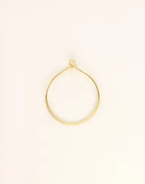 Flattened Hoop, 38x32mm, (1pc)