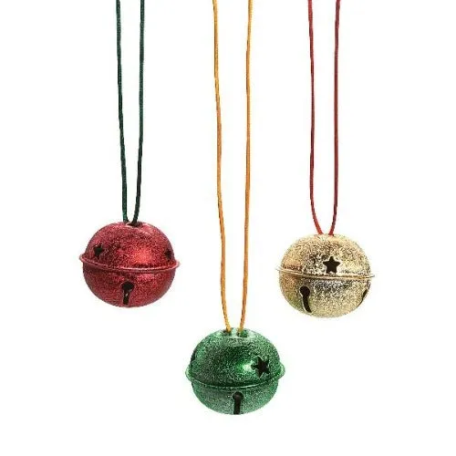 Frosted Jingle Bell Necklaces