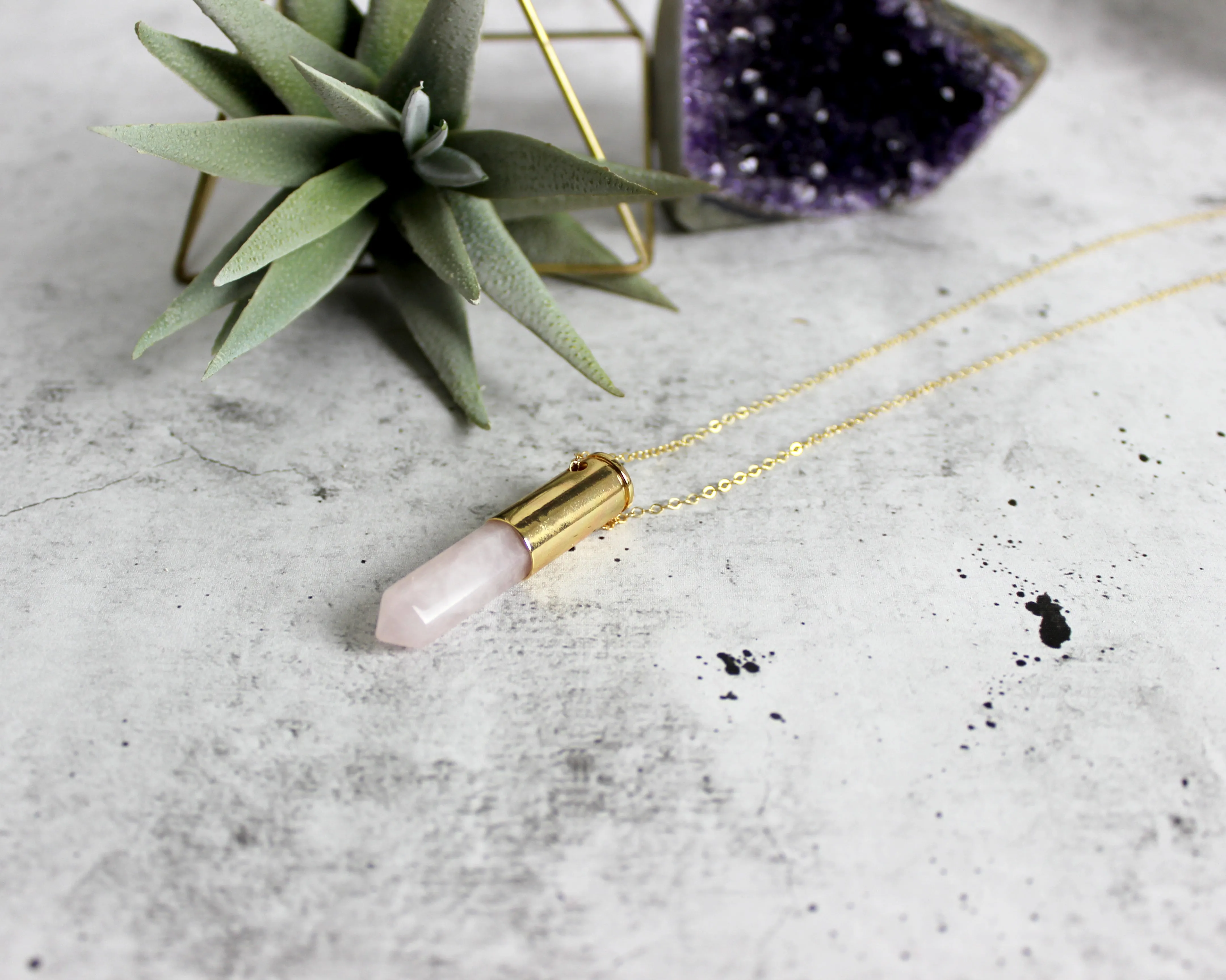 Give Life // Quartz Bullet Necklace, 925 Sterling Silver, A Modern Bohemian, Gifts // BH-N011